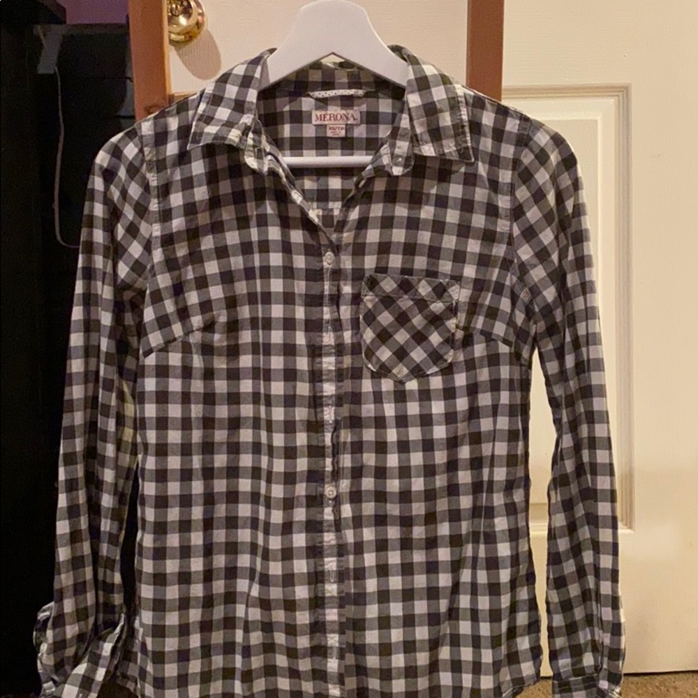 plaid, button down